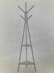 10 X CLOTHES AND COAT STAND, WHITE COLOUR.