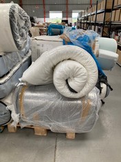 4 X MATTRESSES OF DIFFERENT MODELS AND SIZES INCLUDING GEL PARTICLE MATTRESS TOPPER WITH COVER. (MAY BE DIRTY OR SCUFFED).