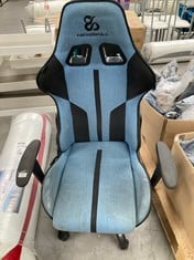 NEWSKILL GAMING CHAIR BLUE AND BLACK (DIRTY AND SCUFFED).