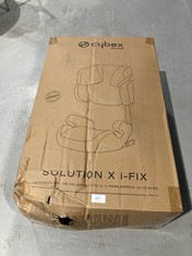 CYBEX SILVER SOLUTION X I-FIX INFANT CAR SEAT, FOR CARS WITH AND WITHOUT ISOFIX, FROM 3 TO 12 YEARS APPROX. (100 - 150 CM), FROM 15 TO 50 KG APPROX., BLACK (PURE BLACK).