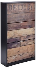 MOVIAN - MATT BLACK MELAMINE SHOE CUPBOARD.