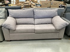 GREY TWO SEATER SOFA (ARMRESTS WITH BROKEN ZIP).