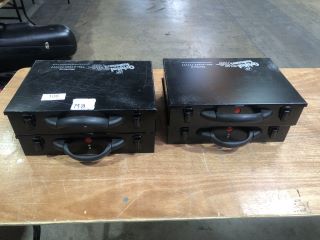 X4 ORBITAL FASTENERS BLACK STEEL TOOLBOXES TO INCLUDE QTY OF FITTINGS