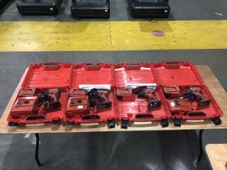 X4 HILTI SID 22-A CORDLESS IMPACT DRIVER WITH CASES