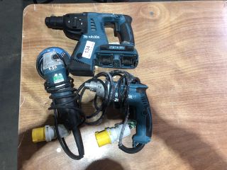 1X MAKITA DHR 263 CORDLESS ROTARY HAMMER 1X MAKITA FS2300 DRYWALL SCREWDRIVER X1 MAKITA GA5030R 125MM ANGLE GRINDER