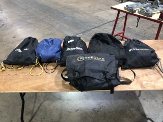 X4 BAGS OF RIDGEGEAR SAFETY STRAPS AND X2 BAGS OF STRAPS