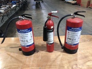 X2 POWDER FIRE EXTINGUISHER X1 CO2 FIRE EXTINGUISHER