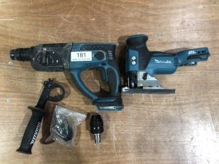 X1 MAKITA DJV181 CORDLESS JIGSAW X1 MAKITA DHR202 CORDLESS ROTARY HAMMER