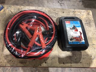 HILKA 2 TON HYDRAULIC BOTTLE JACK AND JUMP LEADS KIT