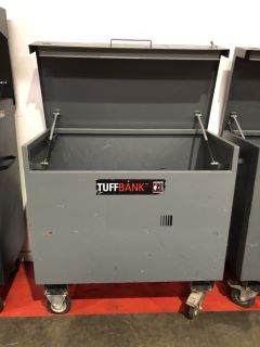 ARMORGARD TUFFBANK TOOL STORAGE BOX (SIZE 121CM W X 117CM H X 63CM D) TO INCLUDDE KEYS FOR BOX (NOT CHAIN)