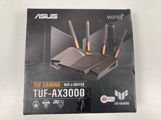 ASUS TUF-AX3000 WIFI 6 ROUTER (ORIGINAL RRP - €116.00) IN BLACK (WITH BOX AND CHARGER) [JPTZ6775]