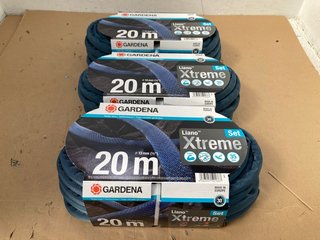 3 X GARDENA LIANO XTREME 20M HOSE SETS: LOCATION - H14