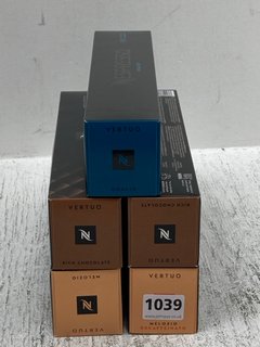 5 X ASSORTED NESPRESSO MULTI-PACK VERTUO COFFEE PODS IN VARIOUS FLAVOURS TO INCLUDE RICH CHOCOLATE - BBE 30/04/2025: LOCATION - H16