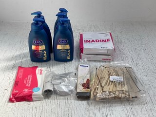 QTY OF ASSORTED ITEMS TO INCLUDE E45 EVERYDAY SKIN CARE AND INADINE PVP NON ADHESIVE DRESSING: LOCATION - E3