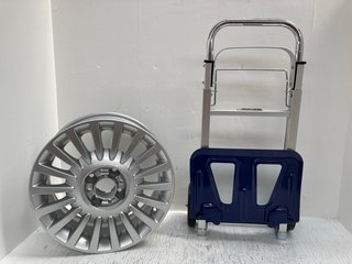 FIAT SIZE 15 ALLOY WHEEL WITH COLLAPSIBLE BAG TRUCK: LOCATION - E5