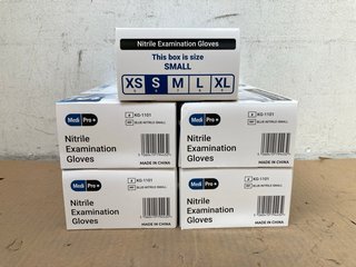 5 X BOXES OF NITRILE EXAMINATION GLOVES IN SIZE SMALL: LOCATION - E15