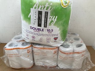 SLUMBERDOWN 10.5 TOG DOUBLE DUVET TO INCLUDE WHITE TOILET TISSUE 4 PACKS: LOCATION - E14