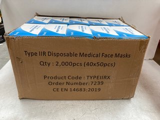 QTY OF TYPE IIR DISPOSABLE MEDICAL FACE MASKS: LOCATION - E13