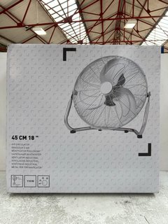 45CM STAINLESS STEEL INDUSTRIAL FLOOR FAN: LOCATION - E13