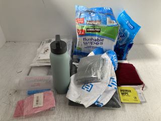 QTY OF ASSORTED HOUSEHOLD ITEMS TO KIRKLAND FLUSHABLE WIPES: LOCATION - J6