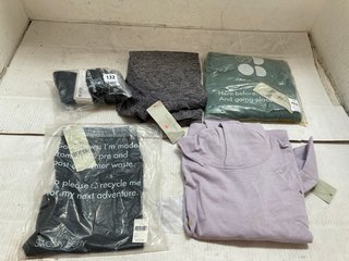 5 X ASSORTED SWEATY BETTY CLOTHING ITEMS TO INCLUDE AFTER CLASS HOODIE IN MUTED LAVENDER SIZE L: LOCATION - J6