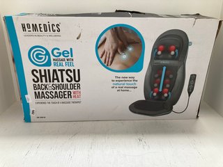 HOMEDICS SHIATSU BACK AND SHOULDER MASSAGER WITH HEAT MODEL: GSM-1000H-GB: LOCATION - J9