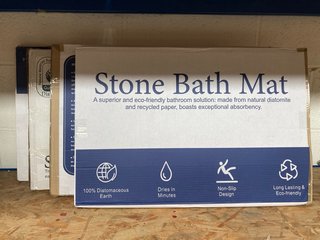 4 X STONE BATHMATS TO INCLUDE DIATOMITE MAT 60 X 39 X 0.9 CM: LOCATION - J11