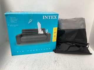 INTEX AIR FURNITURE INFLATABLE SOFA BED TO INCLUDE DRIPEX SUN SHADE SAIL: LOCATION - I16