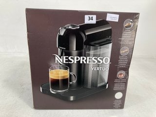 NESPRESSO VERTUO POD COFFEE MACHINE IN BLACK - RRP £178: LOCATION - FRONT BOOTH