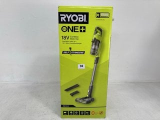 RYOBI RSV18-0 BRUSHED STICK CORDLESS VACUUM - RRP £180: LOCATION - FRONT BOOTH