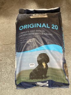 CHAPEL FARM ORIGINAL 20 COMPLETE DIET RICH IN CHICKEN WORKING DOG FOOD - BBE: 26.04.2025: LOCATION - I9