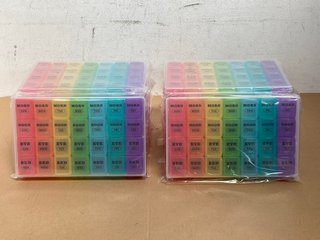 10 X XL PILL BOXES FOR 7 DAY WEEK IN RAINBOW: LOCATION - I8