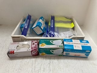 QTY OF GENERAL ITEMS TO INCLUDE SINGLE USE MEDICAL FACE MASKS: LOCATION - J22