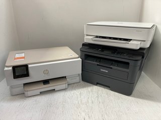 3 X ASSORTED PRINTERS TO INCLUDE HP ENVY 6020E ALL IN ONE PRINTER: LOCATION - J21