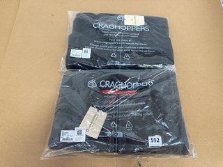 2 X CRAGHOPPERS MENS COREY VI HALF ZIP FLEECES IN GREY & BLACK - UK SIZE MEDIUM: LOCATION - I4