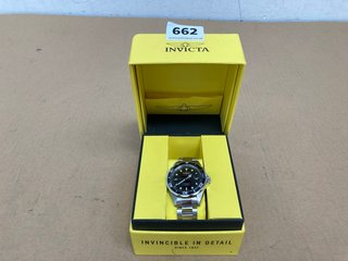 INVICTA PRO DIVER WATER RESISTANT STAINLESS STEEL WATCH: LOCATION - I2