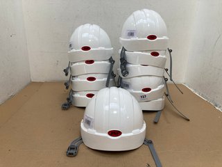 QTY OF JSP PROTECTIVE HARD HELMETS IN WHITE - ADJUSTABLE SIZE: LOCATION - H2