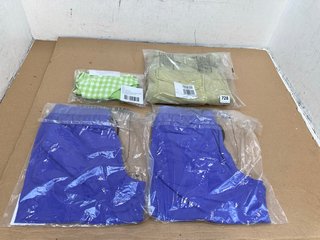 4 X ASSORTED WOMENS CLOTHING IN VARIOUS DESIGNS & SIZES TO INCLUDE BIKINI BOTTOMS IN CHECKERD GREEN - UK SIZE MEDIUM: LOCATION - H2