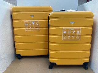 FLIGHT KNIGHT LARGE HARDSHELL SUITCASE IN MUSTARD YELLOW: LOCATION - H2