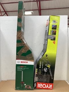 RYOBI OHT185OX HEDGE TRIMMER TO INCLUDE BOSCH UNIVERSAL HEDGE CUT 50: LOCATION - H3