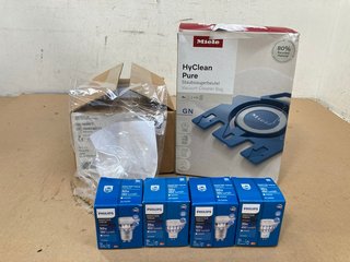 QTY OF ASSORTED ITEMS TO INCLUDE MIELE HYCLEAN PURE VACUUM CLEANER BAG: LOCATION - H5