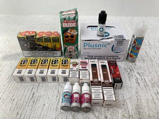 QTY OF ASSORTED VAPING ITEMS TO INCLUDE FEEL IT 206 MARACUYA PASSION 10ML VAPE JUICE (PLEASE NOTE: 18+YEARS ONLY. ID MAY BE REQUIRED): LOCATION - EO