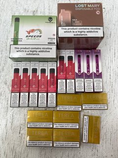 QTY OF ASSORTED VAPE & SMOKING ITEMS TO INCLUDE VAPECELL MULTI-PACK SPEEDS BAR DISPOSABLE VAPES (PLEASE NOTE: 18+YEARS ONLY. ID MAY BE REQUIRED): LOCATION - EO