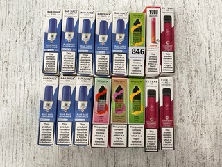 QTY OF ASSORTED VAPE JUICES TO INCLUDE ELUX NIC SALTS IN LEMON & LIME FLAVOUR (PLEASE NOTE: 18+YEARS ONLY. ID MAY BE REQUIRED): LOCATION - EO