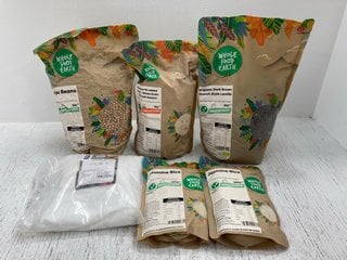 6 X ASSORTED FOOD ITEMS TO INCLUDE WHOLE FOOD EARTH 500G JASMINE RICE - BBE 11/09/2024: LOCATION - E1