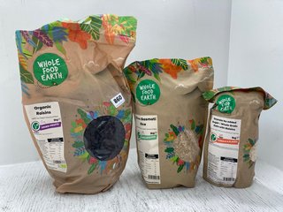 3 X ASSORTED WHOLE FOOD EARTH FOOD ITEMS TO INCLUDE 1KG GRANOLA NO ADDED SUGAR - BBE 11/09/2024: LOCATION - E1