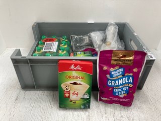 QTY OF ASSORTED ITEMS TO INCLUDE MORNFLAKE 500G NO ADDED SUGAR GRANOLA - BBE 06/09/2024: LOCATION - E1