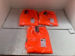 3 X ROKWEAR HI-VIS WATERPROOF OVERTROUSER IN ORANGE SIZE M: LOCATION - J5