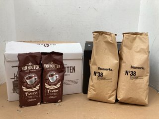 VAN HOUTEN MULTI-PACK 750G CHOCOLATE DRINK POWDER BAGS - BBE 10/09/2024 TO INCLUDE MULTI-PACK BEANWORKS NO38 1KG ESPRESSO BEANS - BBE 06/2025: LOCATION - H9