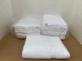 QTY OF COTTON RICH BATH TOWELS IN WHITE: LOCATION - H10